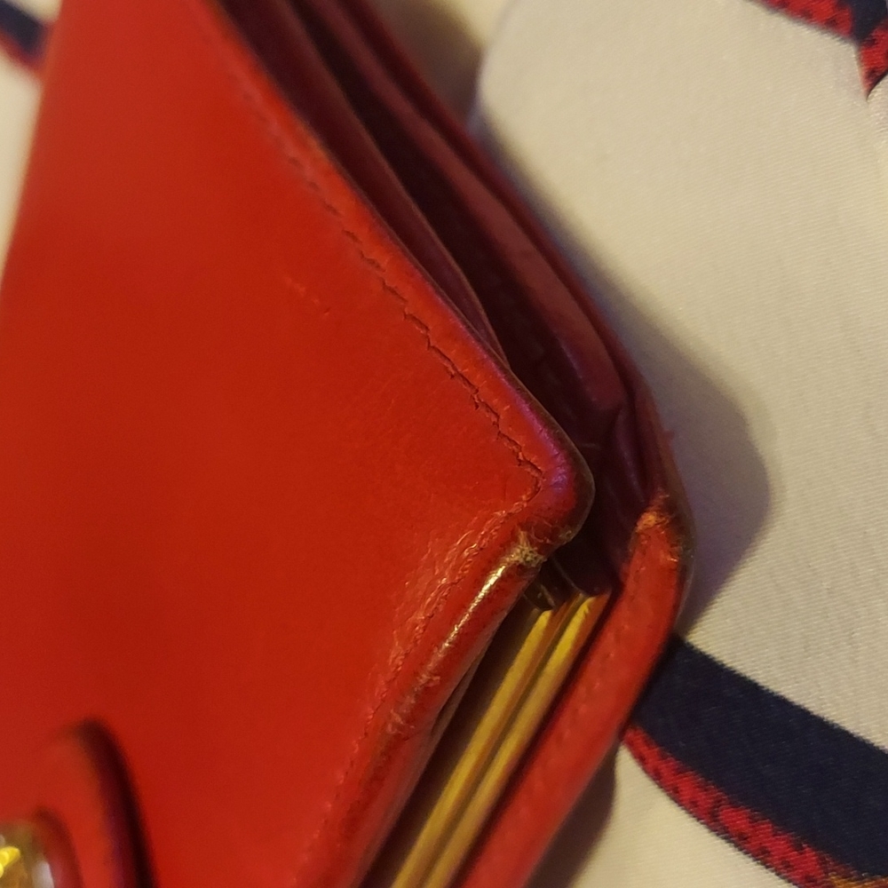 Gorgeous Gucci wallet red horseshoe, vintage mid 80's ♥ - Picture 11 of 14